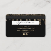 Gold für getropfte Kreditkarte Visitenkarte (Rückseite)