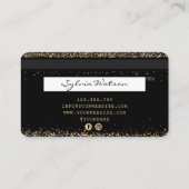 Gold für getropfte Kreditkarte Visitenkarte (Rückseite)