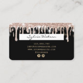 Gold für getropfte Kreditkarte Visitenkarte (Rückseite)