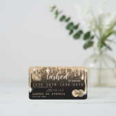 Gold für getropfte Kreditkarte Visitenkarte (Stehend Vorderseite)