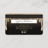 Gold für getropfte Kreditkarte Visitenkarte (Rückseite)