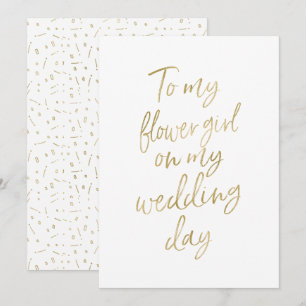 Gold für meine Blume am Hochzeitstag Einladung