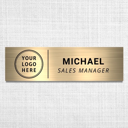 Gold für moderne Business-Logos Namensschild