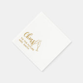 Gold Future Mrs. Modern Brautparty Serviette (Ecke)