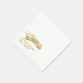 Gold Future Mrs. Modern Brautparty Serviette (Ecke)