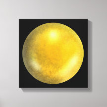 Gold Galaxy Orb - Amber und Gelbe Canvas Print