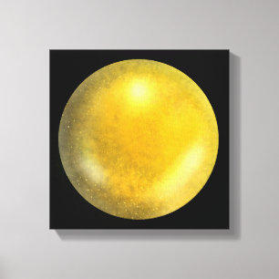 Gold Galaxy Orb - Amber und Gelbe Canvas Print Leinwanddruck
