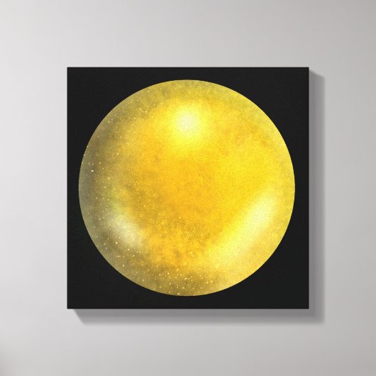 Gold Galaxy Orb - Amber und Gelbe Canvas Print Leinwanddruck (Vorderseite)