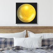 Gold Galaxy Orb - Amber und Gelbe Canvas Print Leinwanddruck (Insitu (Schlafzimmer))