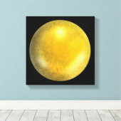 Gold Galaxy Orb - Amber und Gelbe Canvas Print Leinwanddruck (Insitu (Holzboden))