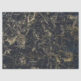 Gold Galaxy Star Map Serie Design 1 Seidenpapier