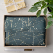 Gold Galaxy Star Map Series Design 10 Seidenpapier (Geschenk)