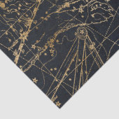Gold Galaxy Star Map Series Design 6 Seidenpapier (Detail)