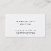 Gold Ganesh Indian God Yoga Studio Visitenkarte (Rückseite)