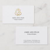 Gold Ganesh Indian God Yoga Studio Visitenkarte (Vorne/Hinten)