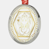 Gold Ganesh Keramik Ornament (Links)