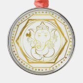 Gold Ganesh Keramik Ornament (Vorne)