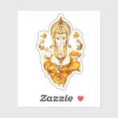 Gold Ganesha Sticker (Blatt)