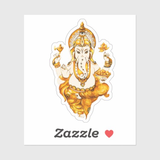 Gold Ganesha Sticker (Blatt)