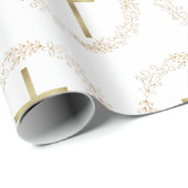 Gold Garland ChristianCross Wrapping Paper Geschenkpapier (Rolleneckpunkt)