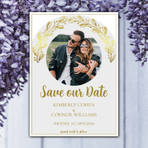 Gold Garland Foto Save the Date