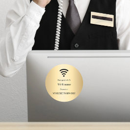 Gold Gast WLAN-Passwort Runder Aufkleber