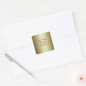 Gold Gastgeschenk Hochzeit Vielen Dank für Ihren A Quadratischer Aufkleber (Umschlag)