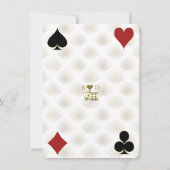 Gold Gatsby Casino Art Deco Hochzeitsempfang Einladung (Rückseite)