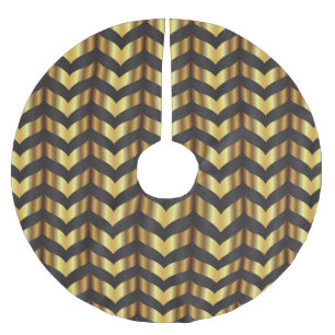 gold gatsby chevron weihnachten christmas baum dec polyester weihnachtsbaumdecke
