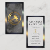 Gold-Gavel-Logo | Recht | Justiz Terminkarte (Vorne/Hinten)