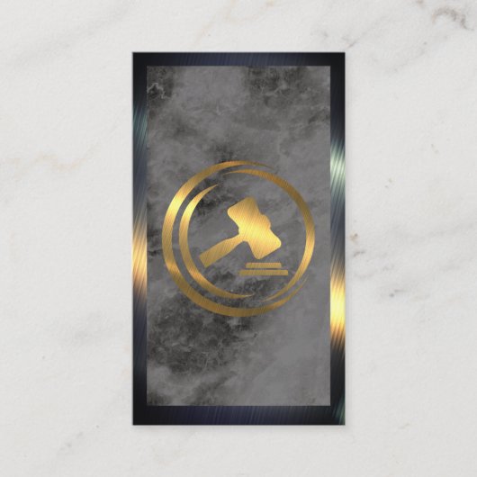 Gold-Gavel-Logo | Recht | Justiz Terminkarte (Vorderseite)