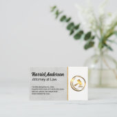 Gold-Gavel-Logo | Recht Terminkarte (Stehend Vorderseite)