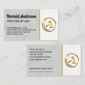 Gold-Gavel-Logo | Recht Terminkarte (Vorne/Hinten)