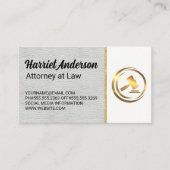 Gold-Gavel-Logo | Recht Terminkarte (Vorderseite)