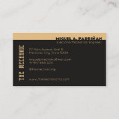 Gold Gears Set Mechanische Visitenkarte (Rückseite)