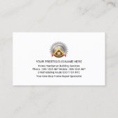 Gold Gebäude Handyman Visitenkarte (Rückseite)