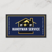 Gold Gebäude Handyman Visitenkarte (Vorderseite)