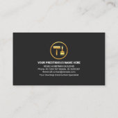 Gold Gebäude in Schwarz Grunge Textur Visitenkarte (Rückseite)