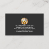 Gold Gebäude Landscape Handyman Tools Visitenkarte (Rückseite)