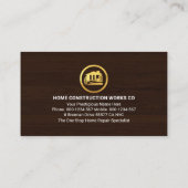 Gold Gebäude Rooftop Handyman Visitenkarte (Rückseite)