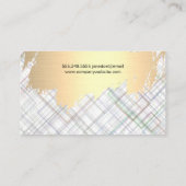 Gold gebürstet | Abstrakte Moderne Kunst | Künstle Visitenkarte (Rückseite)