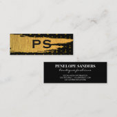 Gold gebürstet | Ankermuster Mini Visitenkarte (Vorne/Hinten)