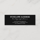 Gold gebürstet | Ankermuster Mini Visitenkarte (Rückseite)