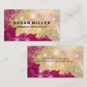 Gold gebürstet | GLITZER | Sternstaub Visitenkarte (Vorne/Hinten)