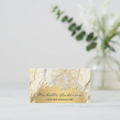 Gold gebürstet | Gold Textur | Marmoruntergrund Visitenkarte (Stehend Vorderseite)