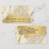 Gold gebürstet | Gold Textur | Marmoruntergrund Visitenkarte (Vorne/Hinten)