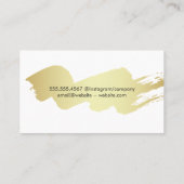 Gold gebürstet / Haar Visitenkarte (Rückseite)