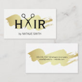 Gold gebürstet / Haar Visitenkarte (Vorne/Hinten)