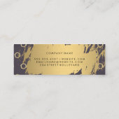 Gold gebürstet | Hexagon Muster Designer Mini Visitenkarte (Rückseite)