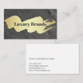 Gold gebürstet | Hintergrund der Schiefer Rock Visitenkarte (Vorne/Hinten)